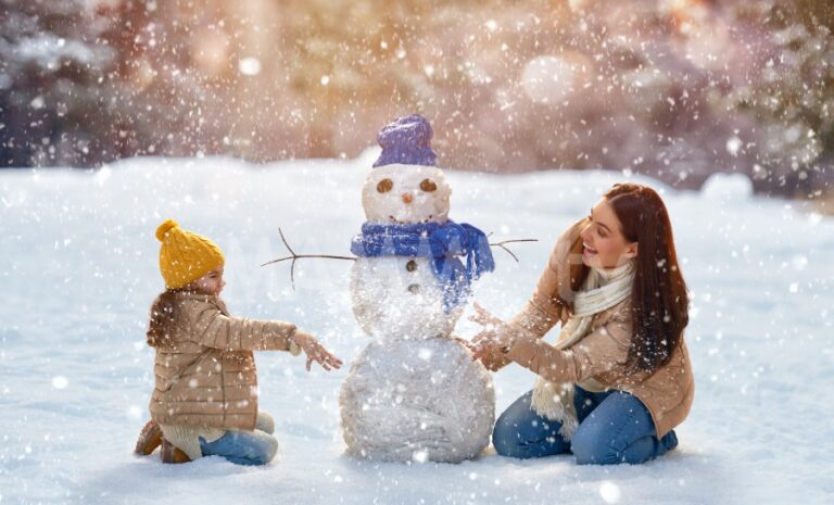 giochi sulla neve per bambini